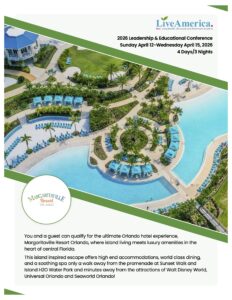 Tropical resort location for the LiveAmerica Leadership Conference 2026